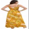 Chaos World Hawaiian Dresses for Women Boho Maxi Dress V-Neck Floral Summer Dress Beach Spaghetti Strap(Small,Yellow) view 3