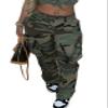 Vakkest Womens Camo Cargo Pants Casual Streetwear BF Outdoor High Waisted Baggy Jogger Workout Sweatpants view 1