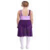 Shinsto Kids Girls Lyrical Dance Dress Sleeveless Color Block Chiffon Leotard Dresses Modern Contemporary Costumes Purple 12 Years view 2