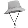 Croogo Fishing Hat UPF Wide Brim Bucket Hat Safari Boonie Hats Waterproof Outdoor Fisherman Hats Hiking Hat,Light Gray-DFH02 view 2