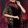 Tinhulf Women's Lace Crystals Shawls Wraps Scarfs Shoulder Cape Shrug Stole for Wedding Evening Prom Chi-pao Dresses view 3