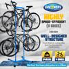 GOEHNER's 4 Bike Storage Rack Garage (Max. 240LBS), 4 Bicycle Indoor Standing Bike Rack, Height Adjustable for Road Mountain Bicycles view 2