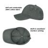 2 Pack Vintage Washed Distressed Baseball Caps for Women Men Low Profile Adjustable Unconstructed Baseball Cap (Grey) view 4