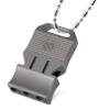 TACRAY Titanium Emergency Survival Whistle  Square Triple-Tube Design, Ultra-Loud 120+dB, Waterproof & Durable, EDC Safety Whistle for Camping, Hiking, Outdoor & RescueGray view 1