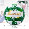 Runleaps Volleyball, Waterproof Indoor Outdoor Volleyball for Beach Game Gym Training, Official Size 5 (Green) view 4