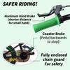 Glerc NuNu Kids Bike, 16 Inch Boys Bike for 4-7 Years Old Children, BMX Style Kids Bicycle with Training Wheels & Coaster Brake, Black and Green view 3
