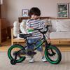 Glerc NuNu Kids Bike, 16 Inch Boys Bike for 4-7 Years Old Children, BMX Style Kids Bicycle with Training Wheels & Coaster Brake, Black and Green view 4