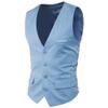 Dressnu Men's vest Slim solid color groomsmen vest Light blue 2XL view 1