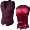 Dressnu Men's vest Slim solid color groomsmen vest Light blue 2XL view 3