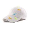 JANGANNSA Dinosaur Boys Girls Caps Embroidery Baby Baseball Caps Cotton Infant Toddler Kids Hat Spring Summer Autumn 2-6Y (White Dinosaur, 6-24 Months) view 1