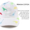 JANGANNSA Dinosaur Boys Girls Caps Embroidery Baby Baseball Caps Cotton Infant Toddler Kids Hat Spring Summer Autumn 2-6Y (White Dinosaur, 6-24 Months) view 3
