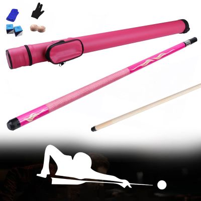 1/2 Split Detachable Billiard Cue Sticks, Maple Wood Pool Sticks Set, 13mm Head, Canadian Hard Maple, Popularity, Black and White, Diameter Grip, Pool Stick for Bar House Pool Table Sports