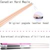 1/2 Split Detachable Billiard Cue Sticks, Maple Wood Pool Sticks Set, 13mm Head, Canadian Hard Maple, Popularity, Black and White, Diameter Grip, Pool Stick for Bar House Pool Table Sports view 2