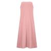 2026 Summer Dresses Women Casual Linen Plus Size Sleeveless Tank Dress Flowy Maxi Long Beach Sundress with Pockets Pink view 4