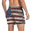 Aflyko 4th of July Novelty Boxer Shorts American Flag Retro Relaxed Fit Boxers Loose Patriot Men's Underwear, M view 2