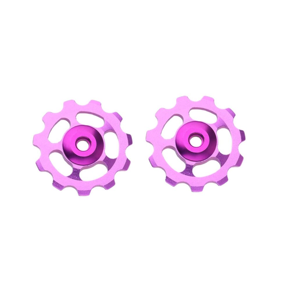 Homoyoyo 11t Rear Derailleur Pulley for Mountain Bike Purple Aluminum Durable Easy to Install