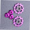 Homoyoyo 11t Rear Derailleur Pulley for Mountain Bike Purple Aluminum Durable Easy to Install view 2