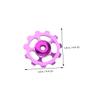 Homoyoyo 11t Rear Derailleur Pulley for Mountain Bike Purple Aluminum Durable Easy to Install view 4