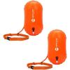 2 Pack Swim Buoy Safety Tow Float for Adults - Waterproof & Inflatable - Perfect for Open Water Swimming Training view 1