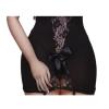 Womens Sexy V Neck Nightdress with Garter Belt Strap Chemise Lace Sheer Teddy Dress See Through Babydoll Lingerie (Black,XX-Large) view 4
