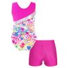 JEATHA Kids Girls Ballet Dance Outfits Gymnastics Leotard with Athletic Shorts 2-Pieces Activewear Set Rose B 14 Years view 2