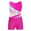 JEATHA Kids Girls Ballet Dance Outfits Gymnastics Leotard with Athletic Shorts 2-Pieces Activewear Set Rose B 14 Years view 3