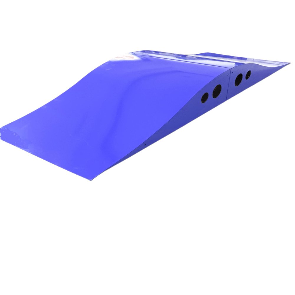 Cliab Multiuse Sports Ramp for Kids Made of Metal with Load Capacity of 300 LB for Skateboard, Scooter, Dirt Bike, Bicycle, RC Cars, Ripstik, BMX Jump, Kicker Ramp, Balance Bike, Blue Color One Piece