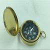 Brass Pirate Compass W/Lid, Mini Pocket Style Pendant 1.75", Set Sail view 1
