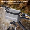 Bike Handlebar Bag, Cycling Front Storage Pouch Bag with Mesh Pocket and Reflective Stripe Bike Basket Bags Cycling Accessories view 4
