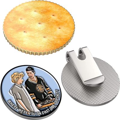 K9King Funny Gilmore Cracker Golf Ball Marker with Magnetic Golf Hat Clip and Happy Caddy Bonus Golf Balls Marker - Unique and Durable Putting Green Golf Accessories for Men and Women | 3 Piece set