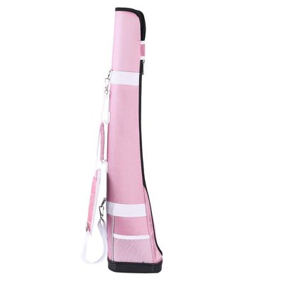 Golfer cl ub Bag, Travel Golfer cl ub Carry Bag, 2 Colors Portable Lightweight Golfer Bag with Cushioned Shoulder Strap, Nylon Long-Lasting Storage Bag for Holding Golfer cl ub (Pink)