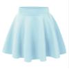 MBJ WB829 Womens Basic Versatile Stretchy Flared Casual Midi Skater Skirt S Light_Blue view 1