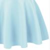 MBJ WB829 Womens Basic Versatile Stretchy Flared Casual Midi Skater Skirt S Light_Blue view 4