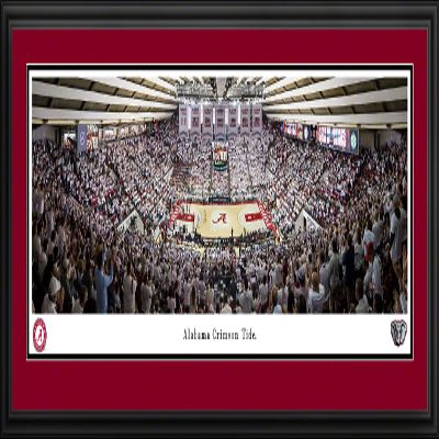 Alabama Crimson Tide Basketball - 44x18-inch Double Mat, Deluxe Framed Picture by Blakeway Panoramas