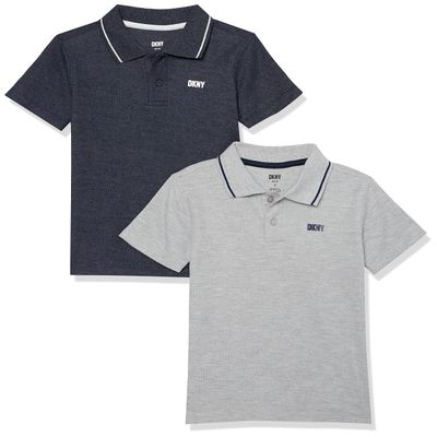 DKNY Boys' Classic 2-Pack Polo Shirt Multipack Set
