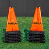 FORZA Pro 12in Tri Marker Cones - Set of 4 or 8 with Optional Rubber Bases (with Bases, Fluro Orange, Pack of 8) view 1