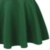 MBJ WB829 Womens Basic Versatile Stretchy Flared Casual Midi Skater Skirt L Green view 4