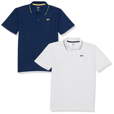 DKNY Boys' Classic 2-Pack Polo Shirt Multipack Set