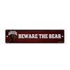 Rico Industries NCAA Montana Grizzlies Slogan Beware The Bear 4" X 17" Plastic Street Sign view 1