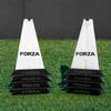 FORZA Pro 12in Tri Marker Cones - Set of 4 or 8 with Optional Rubber Bases (with Bases, White, Pack of 8) view 1