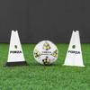 FORZA Pro 12in Tri Marker Cones - Set of 4 or 8 with Optional Rubber Bases (with Bases, White, Pack of 8) view 3
