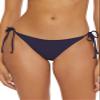 BCA by Rebecca Virtue Kira - Women's Side Tie Bikini Bottom with Cheeky Coverage, Sexy Swimwear Separates for Women, Navy, Small view 1