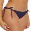 BCA by Rebecca Virtue Kira - Women's Side Tie Bikini Bottom with Cheeky Coverage, Sexy Swimwear Separates for Women, Navy, Small view 2