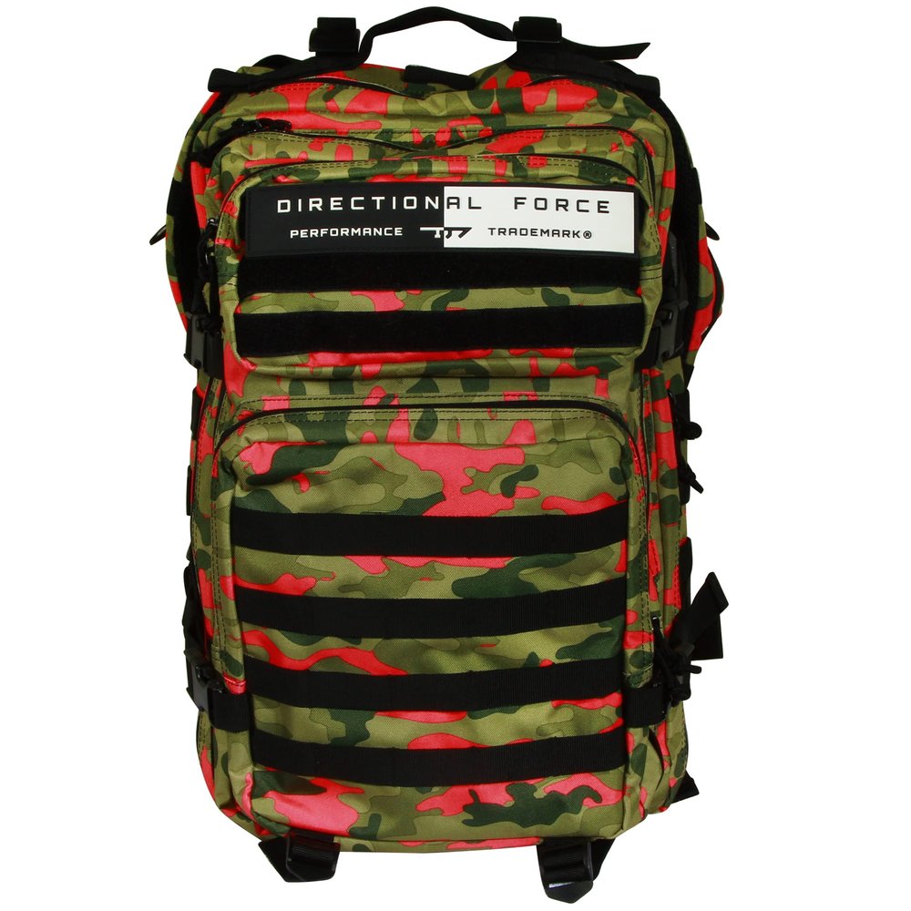 Directional Force | D1 Performance Backpack | Durable Backpack with Multiple Storage Compartments | Performance Apparel & Products (Pink Camo)