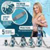 Made Easy Kit Neoprene Water Bottle Carrier Holder with Adjustable Shoulder Strap for Insulating & Carrying Water Container Canteen Flask Available in 5 Sizes (Green Gray House Floral, M (16oz-22oz)) view 2
