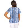 Alfred Dunner Women's Animal Stripe Tee Size S Navy/White view 2