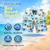 INGEAR Little Boys Quick Dry Swim Trunks UPF 50+ Beach Board Shorts Sizes 2T-14 Vibrant Patterns for Summer Adventures view 3
