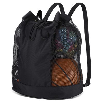 Brynnl Extra Ball Bag,Large Mesh Equipment Bag Black, Soccer Ball Bag with Adjustable Shoulder Strap,600D Oxford Cloth mesh sports bag for Holding Soccer/Football/Volleyball(Holds 5 Soccer Balls)
