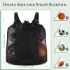 Brynnl Extra Ball Bag,Large Mesh Equipment Bag Black, Soccer Ball Bag with Adjustable Shoulder Strap,600D Oxford Cloth mesh sports bag for Holding Soccer/Football/Volleyball(Holds 5 Soccer Balls) view 2