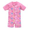 Girls Zipper Butterfly Swimsuit Quick Drying Middle and Big Boys and Girls Cartoon Cute Kids Swim Cover (M, 3-4 Years) view 1